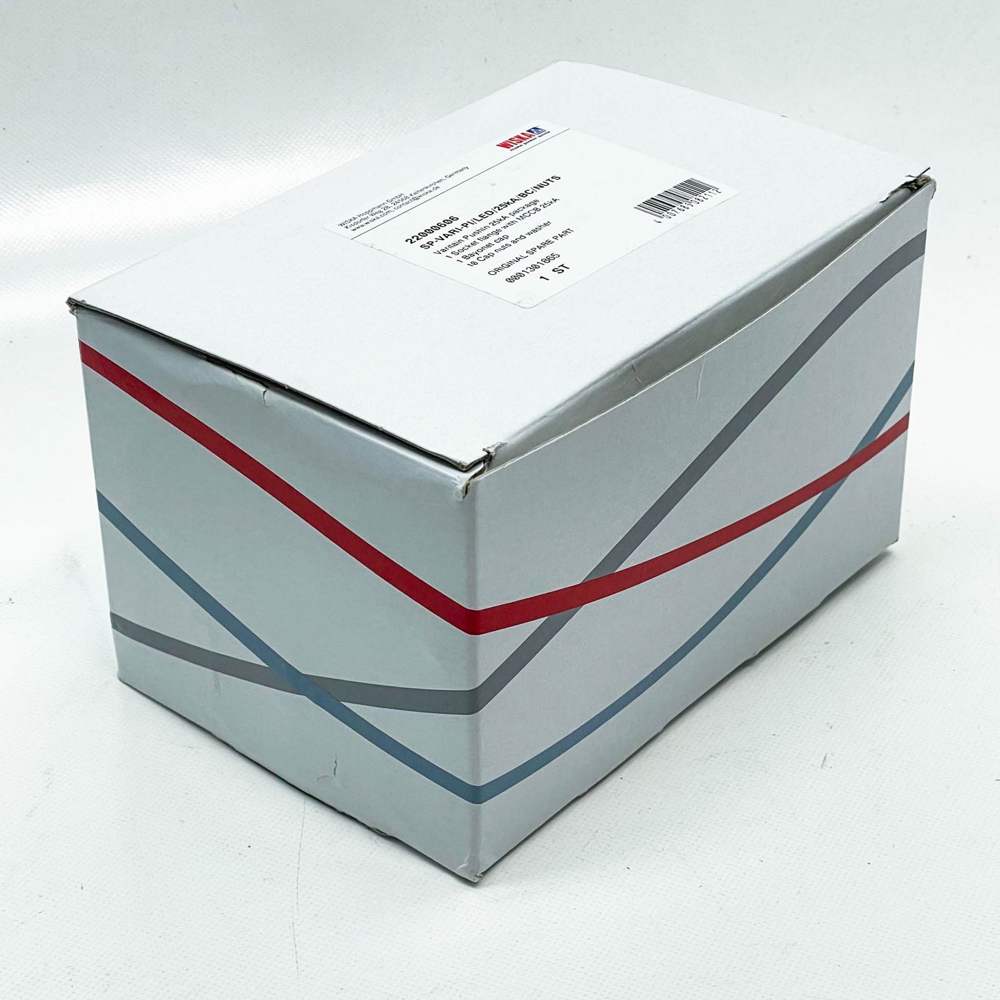 WISKA, SP-VARI-PI/LED/25kA/BC/NUTS, Varitain Pushin 25kA, MCCB 25kA, 1 Sockelflansch, Bajonettkappe, 10 Hutmuttern, Unterlegscheibe, Ersatzteil.