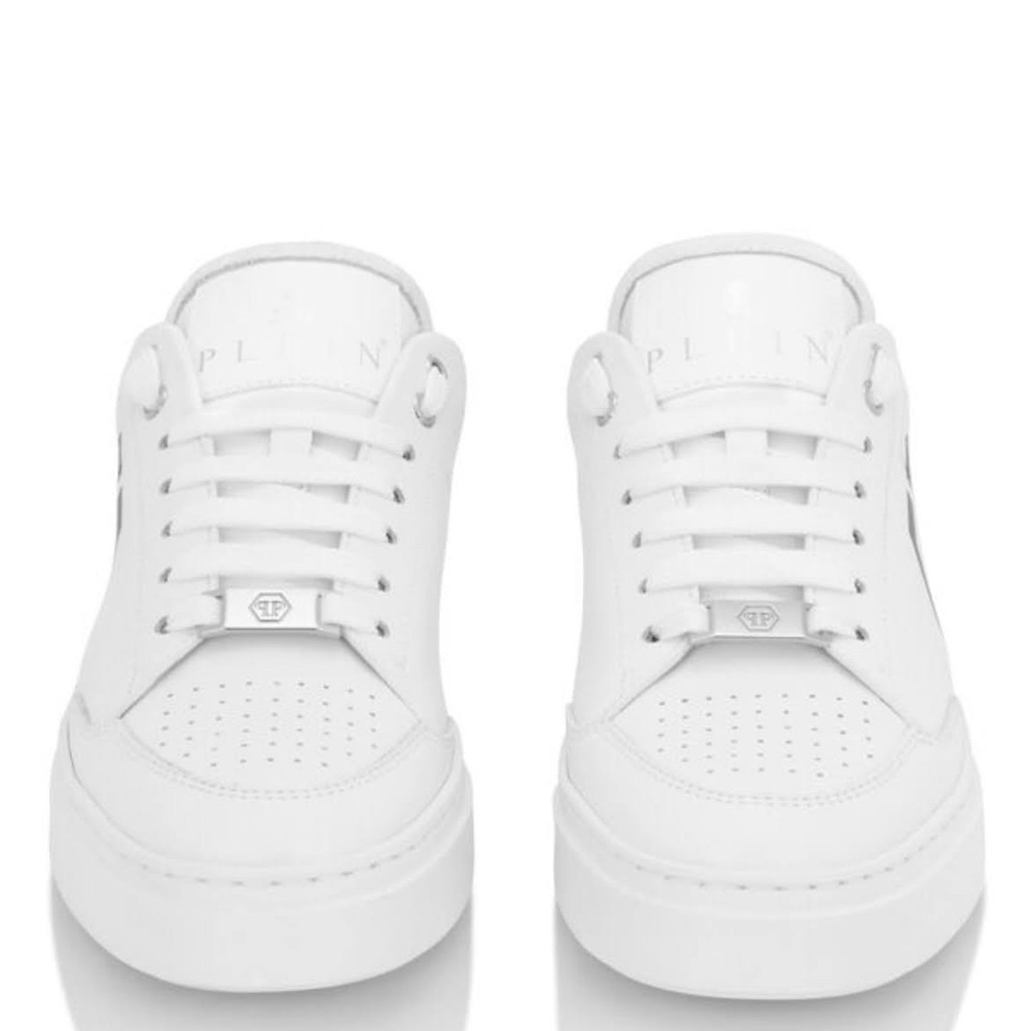 Philipp Plein Carson Hexagon Herren Sneaker, Low-Top, Weiß/Schwarz, Größe 41, sportlich, Logo-Details