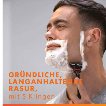 Gillette Fusion5 Rasierklingen, 4 Stück, präzise Rasur, 5 Klingen, Flexball-Technologie, Hautschutz.