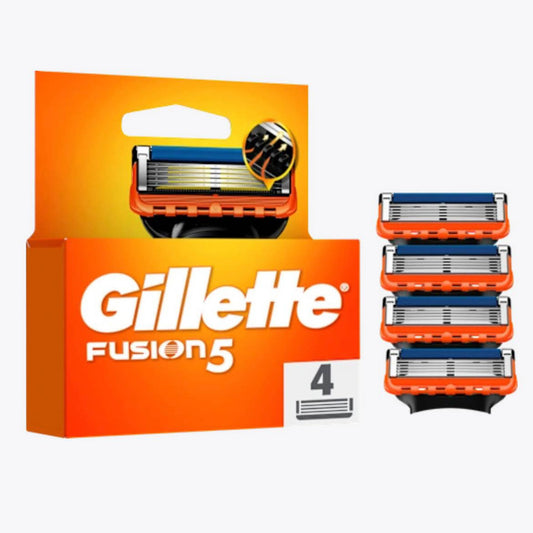 Gillette Fusion5 Rasierklingen, 4 Stück, präzise Rasur, 5 Klingen, Flexball-Technologie, Hautschutz.