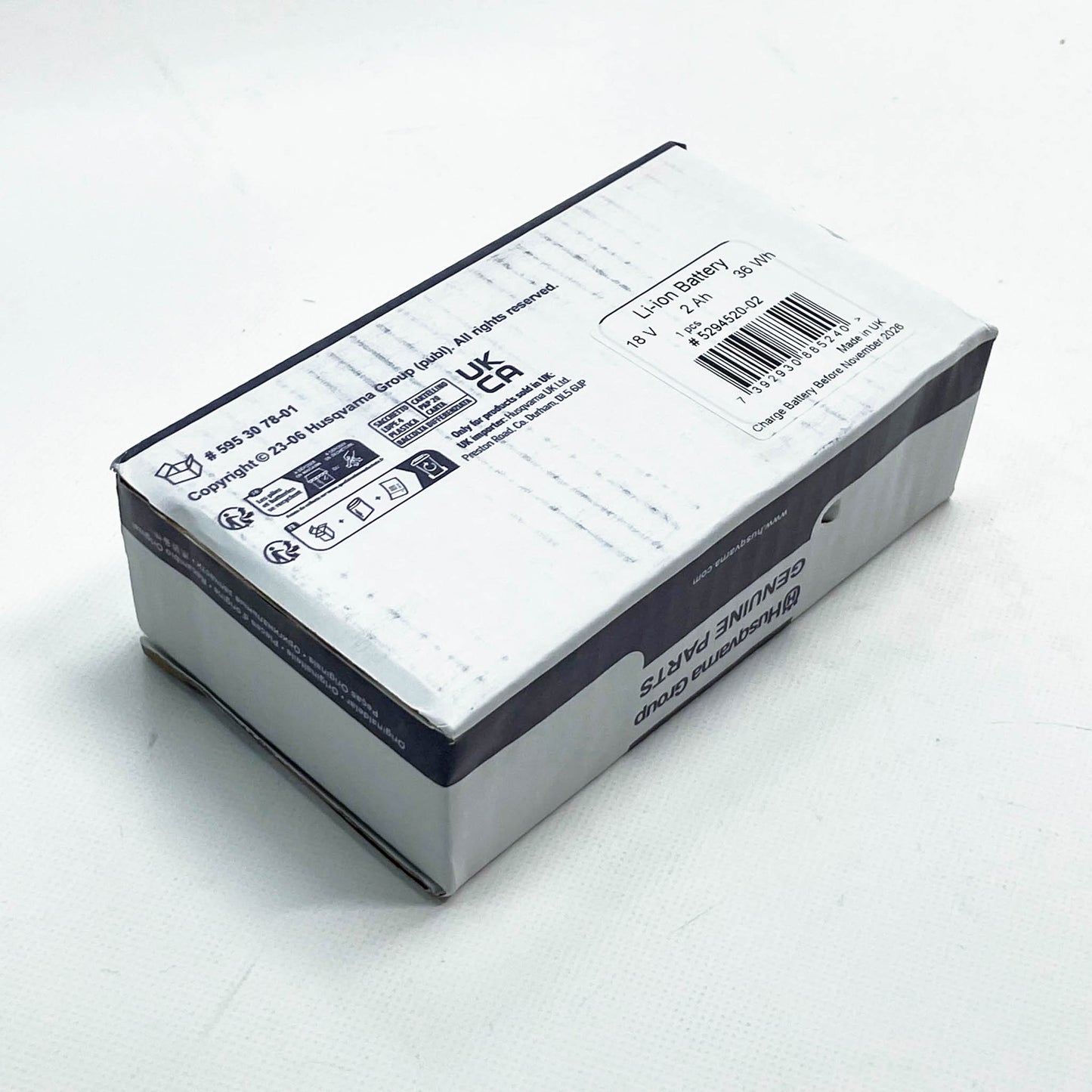 Husqvarna 5294520-02, Li-Ion 18V, 2.0 Ah, für Automower 405x, 415x, 310E Nera, CAN Bus, leistungsstark und langlebig.