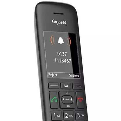 Gigaset C570HX, Schnurloses DECT/GAP-Handgerät, Rufnummernanzeige, Schwarz, Erweiterung für bestehende Systeme.