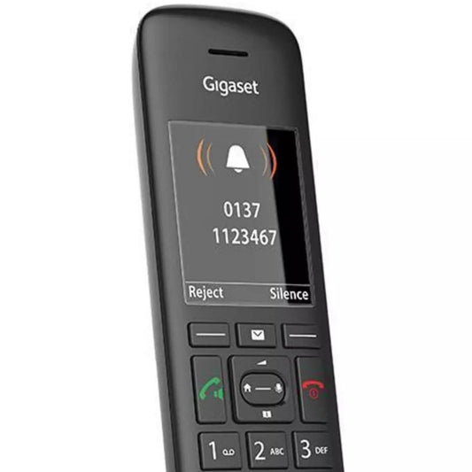 Gigaset C570HX, Schnurloses DECT/GAP-Handgerät, Rufnummernanzeige, Schwarz, Erweiterung für bestehende Systeme.