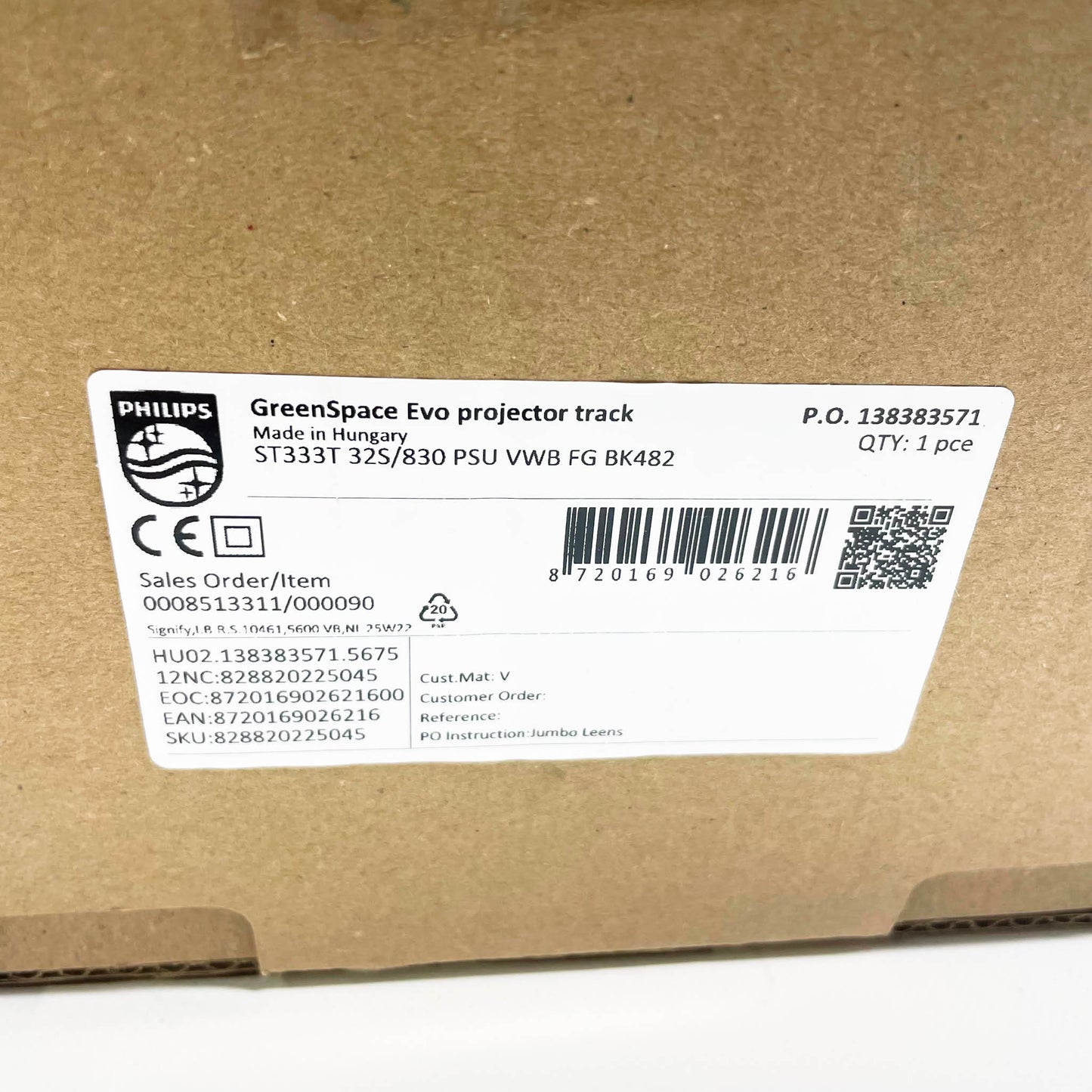 Philips GreenSpace Evo, ST333T 32S/830 PSU VWB FG BK482, Stromschienenstrahler, Breitstrahlend, Schwarz, energieeffizient.