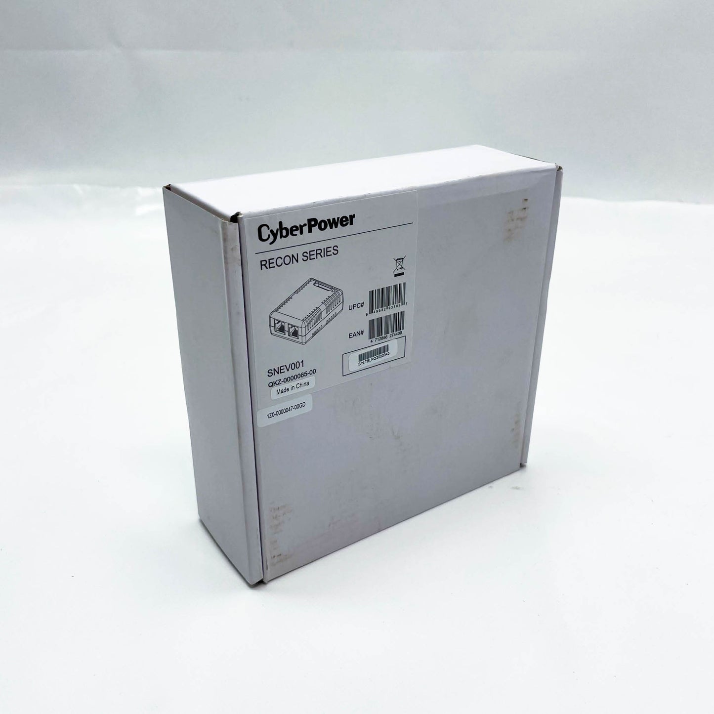 CyberPower SNEV001, Umgebungssensor, RJ45 x 2, 4 Eingangskontakte, misst Temperatur und Luftfeuchtigkeit, kompatibel mit RMCARD205/400.