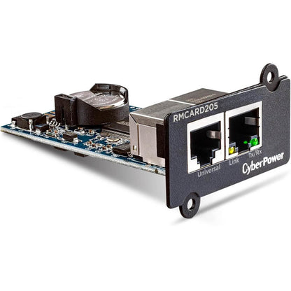 CyberPower RMCARD205, Netzwerkkarte, SNMP, kompatibel mit OR/PR Serie, 2 Anschlüsse: Netzwerk & Umweltsensor, Schwarz