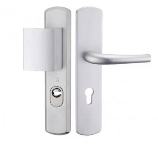 Heracles Salomé, F1, Sicherheits-Türgriff, eloxiertes Silber, robust, elegantes Design, einfache Montage, langlebig.