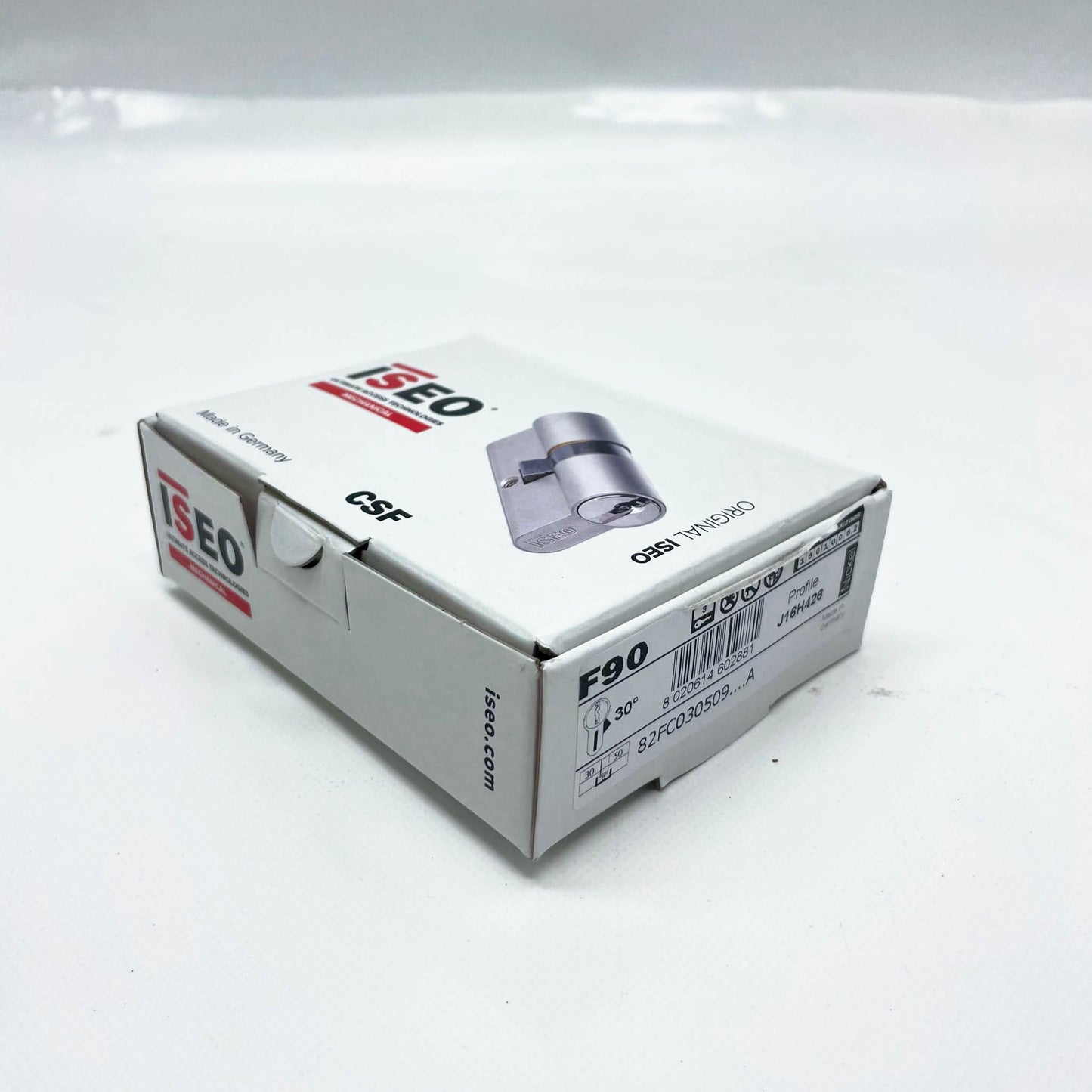 ISEO Doppel Schließzylinder 30/50 mm, 3 Schlüssel, Modell J12H426, F90, Sicherheitsschloss, robust, vielseitig einsetzbar.