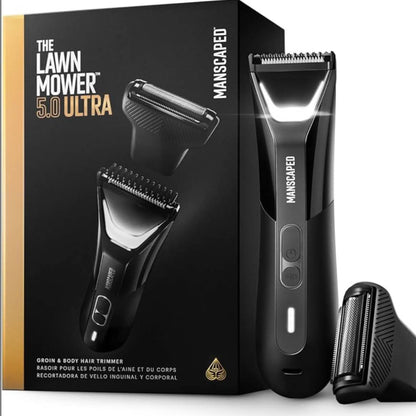 MANSCAPED® The Lawn Mower® 5.0 Ultra, Intim- und Körperhaartrimmer, SkinSafe®, wasserdicht, Akku, Etui, Trimmen & Glattrasur.