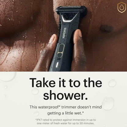 MANSCAPED® The Lawn Mower® 5.0 Ultra, Intim- und Körperhaartrimmer, SkinSafe®, wasserdicht, Akku, Etui, Trimmen & Glattrasur.