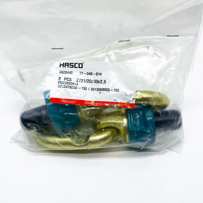 HASCO Z721/20x30x2,5, PO25002614 Anschlagwirbel, 2 Stück, robust, für präzise Hebeanwendungen, hohe Belastbarkeit.