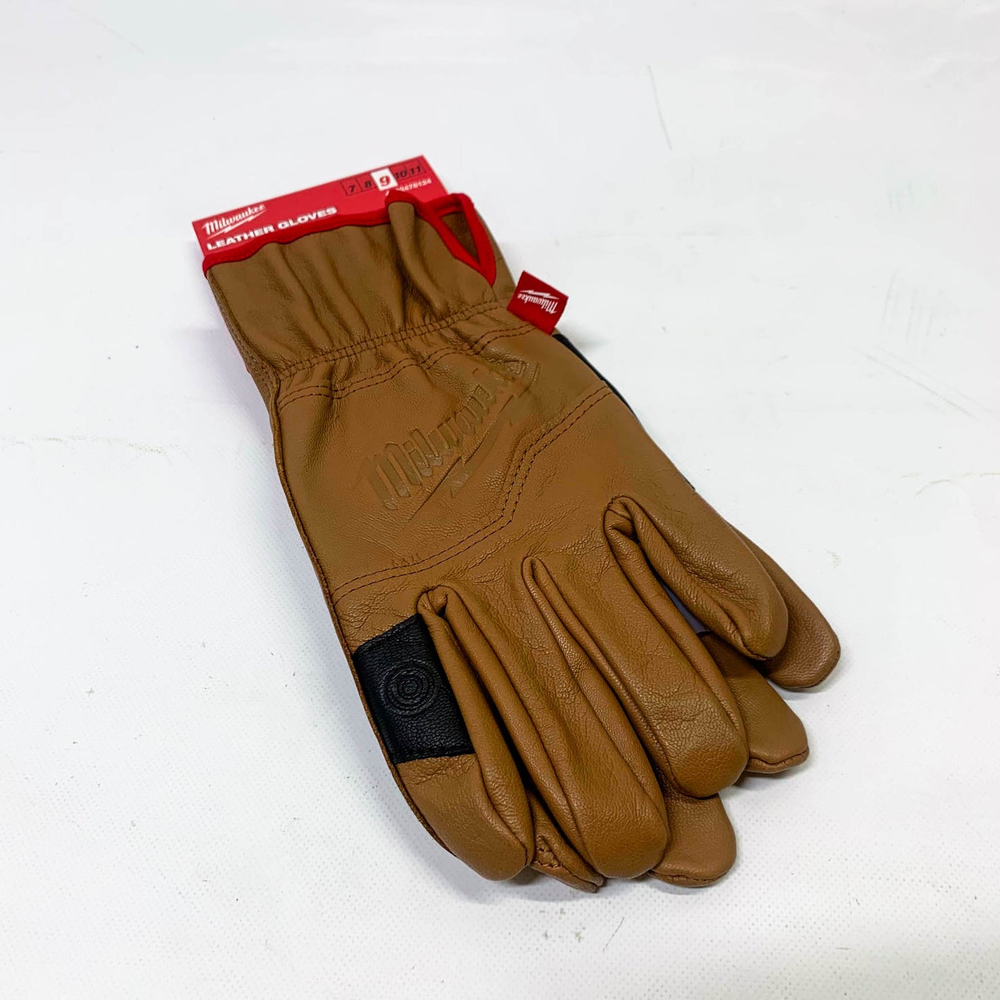 Milwaukee Arbeitshandschuhe, Leder, Größe 9 (L), robust, rutschfest, atmungsaktiv, ideal für Bau und Handwerk.