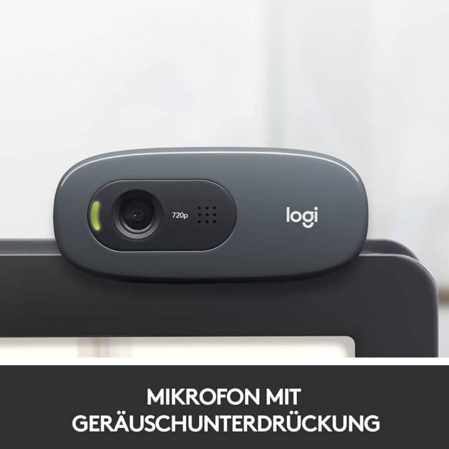 Logitech C270, Webcam, HD 720p, 60° Sichtfeld, USB, Rauschunterdrückung, fester Fokus, Belichtungskorrektur, universal.