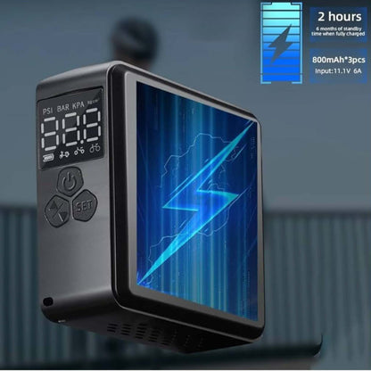 MIOLOE Mini Fahrradpumpe, Elektrische Luftpumpe, 150PSI, LCD-Display, 2400mAh, tragbar, für Fahrrad, Auto, Basketball.