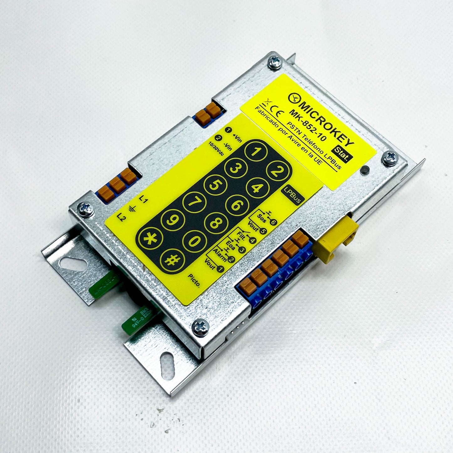 Microkey MK852-PNB10-130-A-0L/TK1 autonomes, freihändiges PSTN-Telefon, batteriebetrieben, ideal für flexible Nutzung.