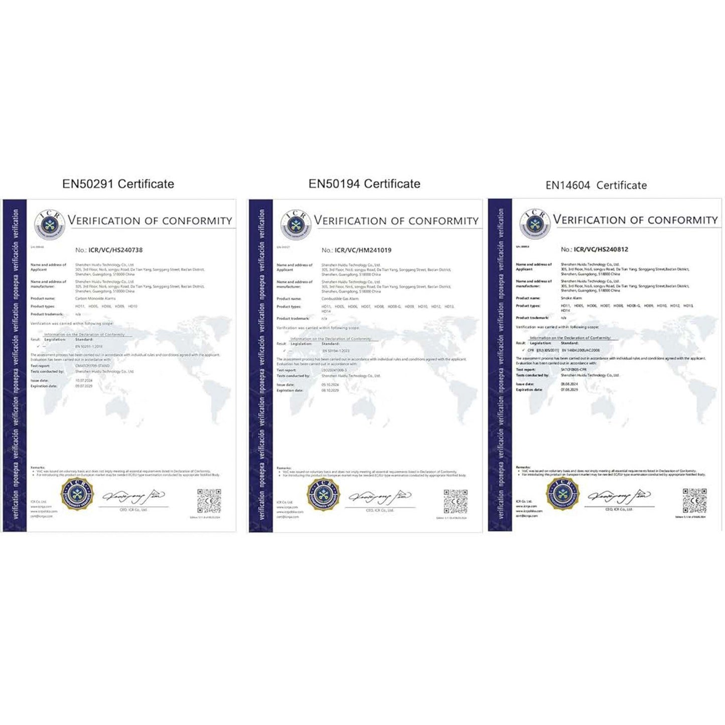 Gedsffati HD11-CS, Kombinierter Rauch- und CO-Melder, Steckermodell, zuverlässig, kompakt, ideal für Zuhause.