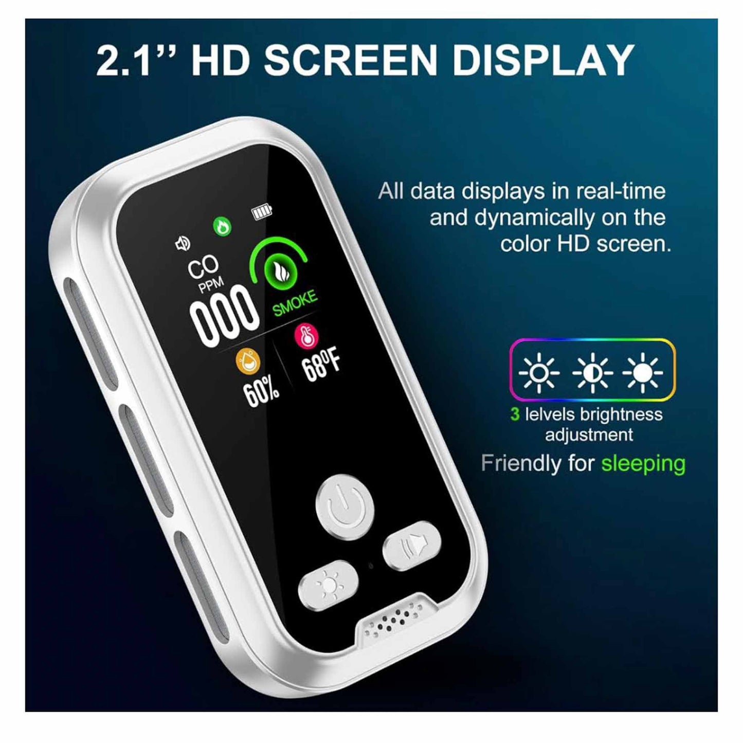 Gedsffati HD11-CS, Kombinierter Rauch- und CO-Melder, Steckermodell, zuverlässig, kompakt, ideal für Zuhause.