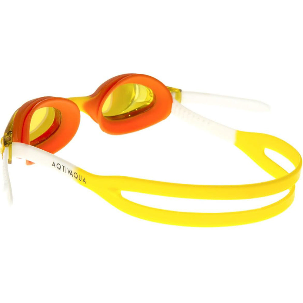 AqtivAqua Schwimmbrille Kinder, Schwimmbrille, für Kinder 3-10 Jahre, Orange/Weiß, UV-Schutz, anti-fog