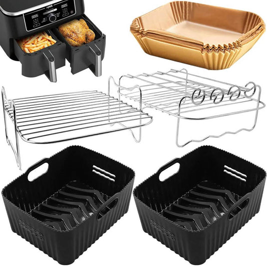 Moleath Heißluftfritteuse Zubehör für Ninja Foodi Max AF400EU, COSORI 8,5L/10L, Dual Zone, vielseitige Air Fryer Accessories
