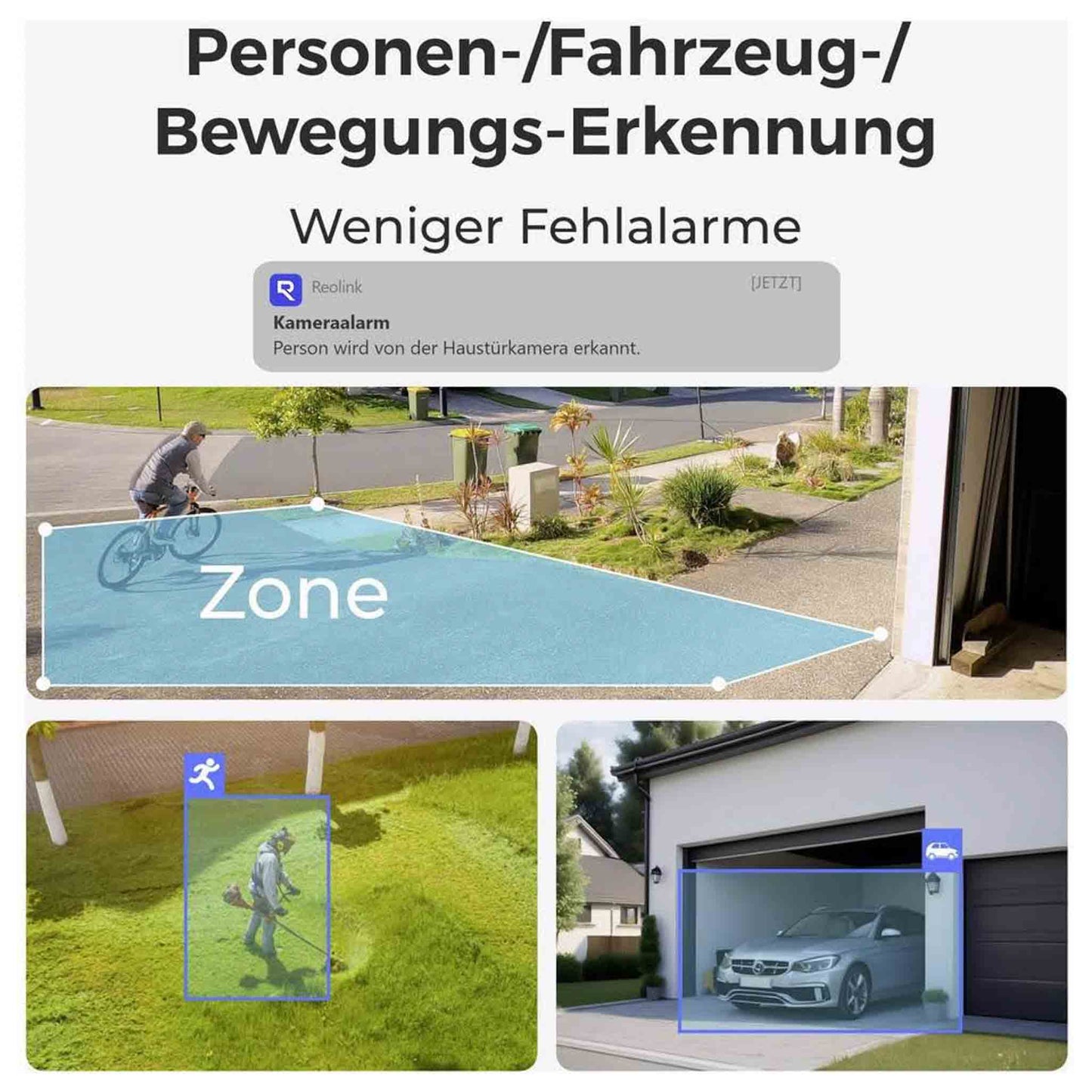 Reolink Argus B320 WLAN IP Kamera, 2304x1296 Pixel, HD-Video, kabellos, Nachtsicht, Bewegungserkennung, wetterfest.