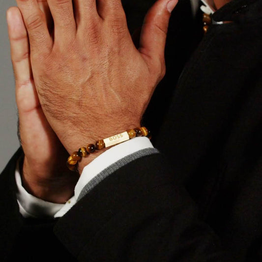 HUGO BOSS HBJ1580661M, Armband, 19cm, mit Steinen, elegantes Design, stilvoll für jeden Anlass.