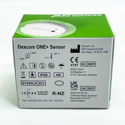Dexcom ONE+, Single Sensor, kontinuierliche Glukosemessung, einfache Anwendung, langlebig bis 30.09.2026.
