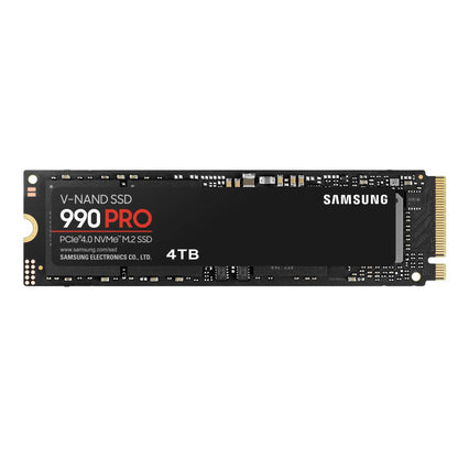 SAMSUNG 990 PRO, 4 TB, SSD, PCIe 4.0 x4, NVMe 2, M.2 2280, hohe Geschwindigkeit und Zuverlässigkeit.