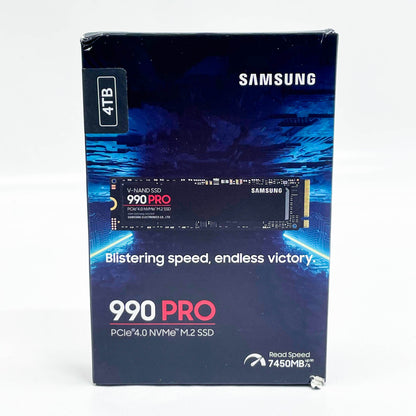 SAMSUNG 990 PRO, 4 TB, SSD, PCIe 4.0 x4, NVMe 2, M.2 2280, hohe Geschwindigkeit und Zuverlässigkeit.