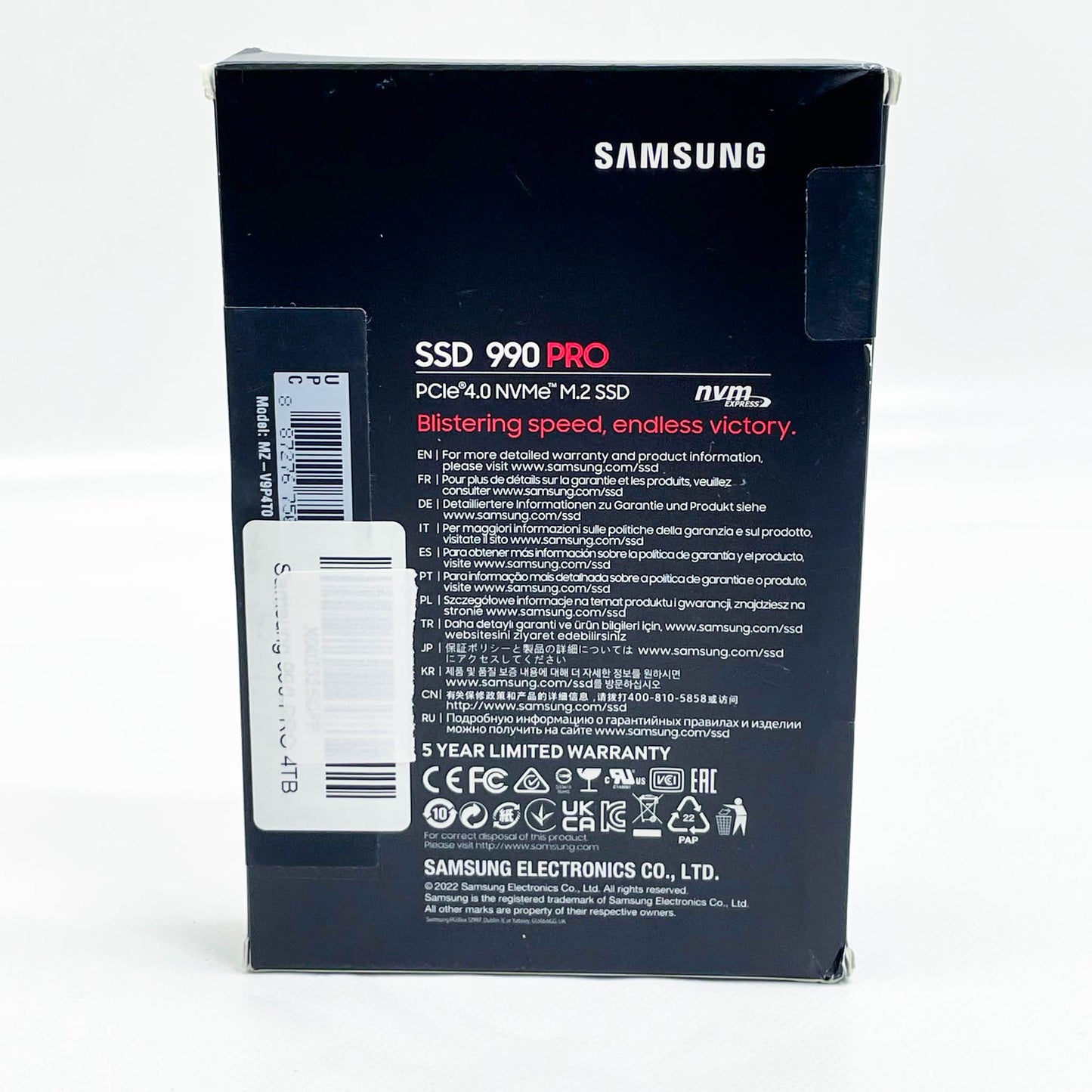 SAMSUNG 990 PRO, 4 TB, SSD, PCIe 4.0 x4, NVMe 2, M.2 2280, hohe Geschwindigkeit und Zuverlässigkeit.