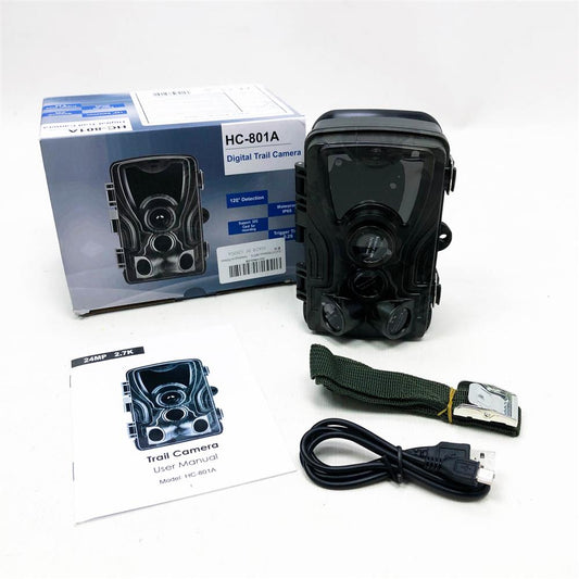 Wildlife Camera 24MP 2.7K 1520P HD with Motion Detector Night Vision, IP66 Waterproof, 940nm IR LEDs, 0.2s Fast Trigger, Support 256G SD Cards