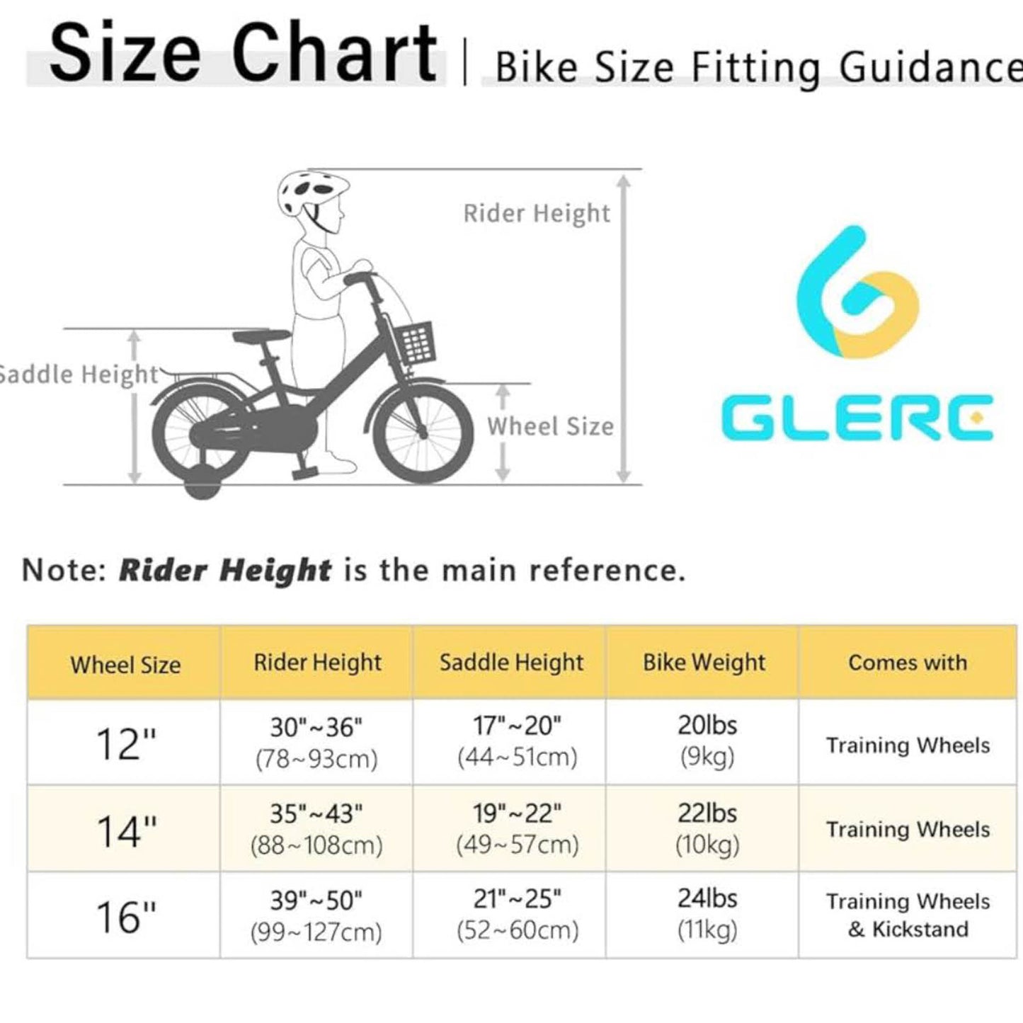Glerc Bubble 16 Zoll Kinderfahrrad, für 5-8 Jahre, grün, mit Korbstabilisatoren und Gepäckträger, ideal für Jungen und Mädchen.