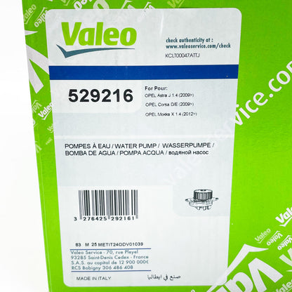 VALEO 529216 Wasserpumpe, ohne Riemenscheibe, mit Dichtungen, ideal für zuverlässige Kühlung.