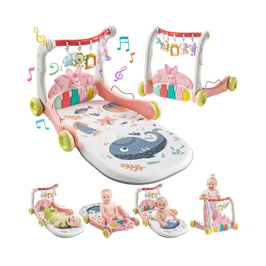 CUTE STONE Spielbogen, Aktivitätscenter, Spieldecke mit Klavier, Bauchlage-Matte, für Neugeborene, fördert Motorik.
