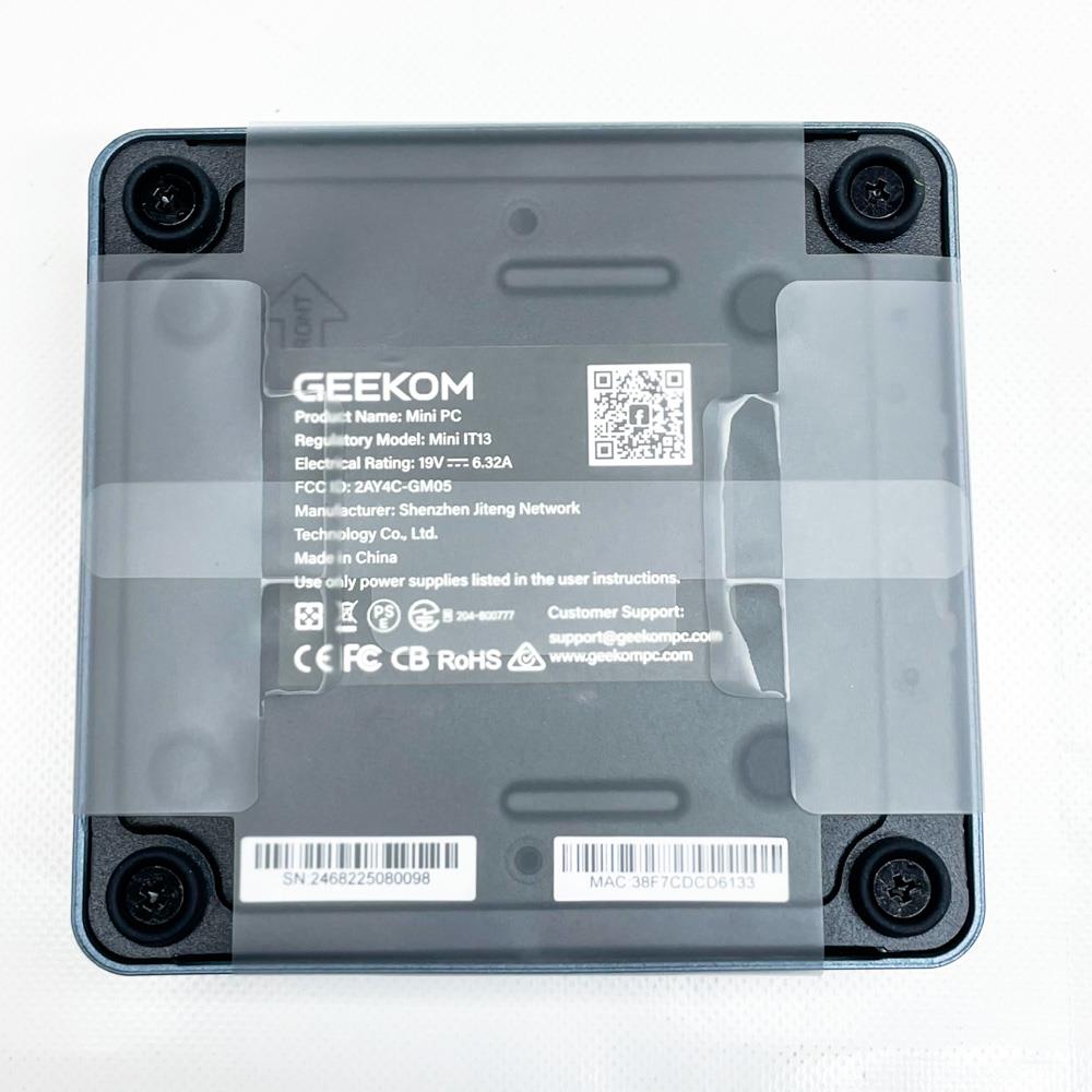 Geekom IT Series Mini PC, Mini IT13, Mini-PC, Intel Core i-13900HK, 32GB DDR4, 1TB SSD, Blau.