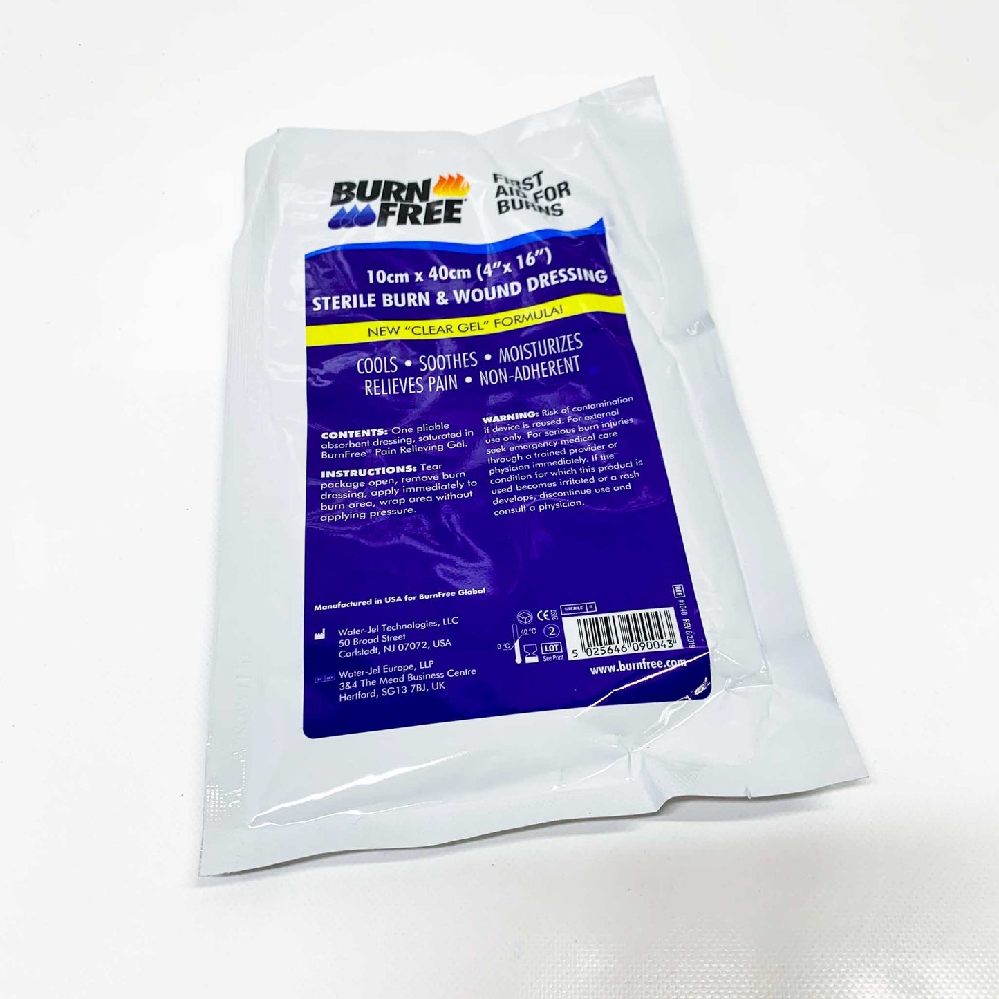 Burnfree Wundauflage 10x40, steril, Gel, schmerzlindern, kühlend, für Verbrennungen, schnelle Heilung, hautfreundlich.