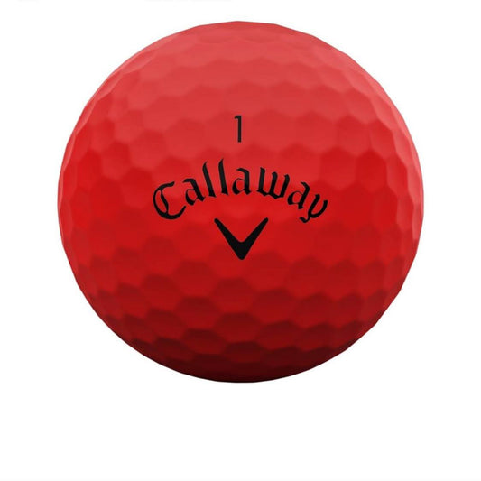 Callaway SUPERSOFT 2025 Golfbälle, rot, weich, langlebig, hohe Sichtbarkeit, ideal für Anfänger und Freizeitspieler.