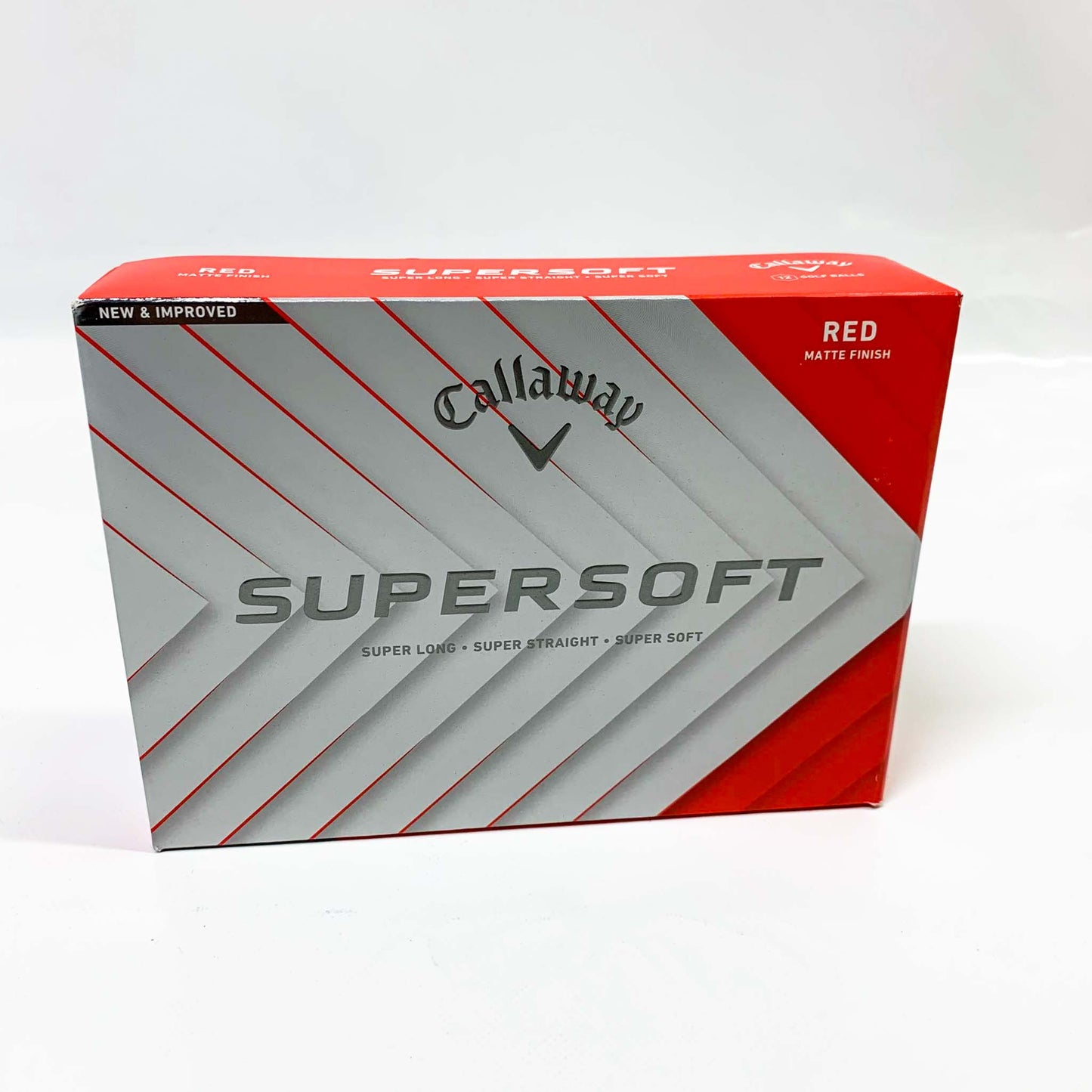 Callaway SUPERSOFT 2025 Golfbälle, rot, weich, langlebig, hohe Sichtbarkeit, ideal für Anfänger und Freizeitspieler.