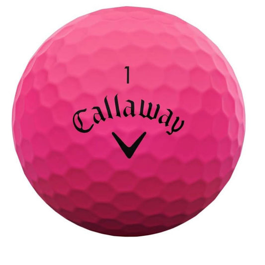 Callaway Golf Supersoft, Golfball, pink, weiche Oberfläche, hohe Distanz, ideal für Anfänger und Freizeitspieler.