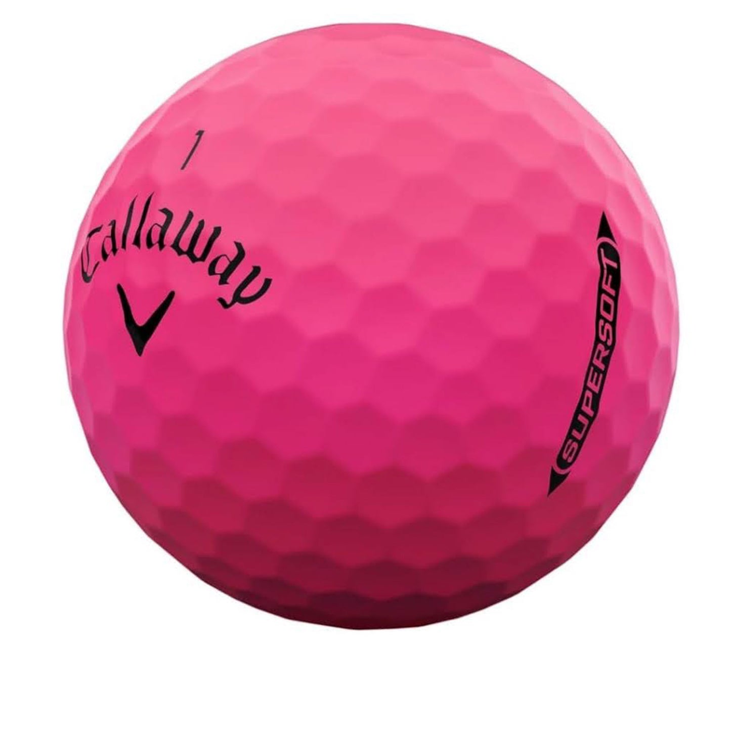 Callaway Golf Supersoft, Golfball, pink, weiche Oberfläche, hohe Distanz, ideal für Anfänger und Freizeitspieler.