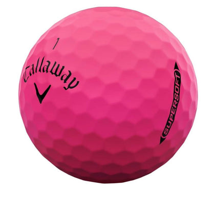 Callaway Golf Supersoft, Golfball, pink, weiche Oberfläche, hohe Distanz, ideal für Anfänger und Freizeitspieler.