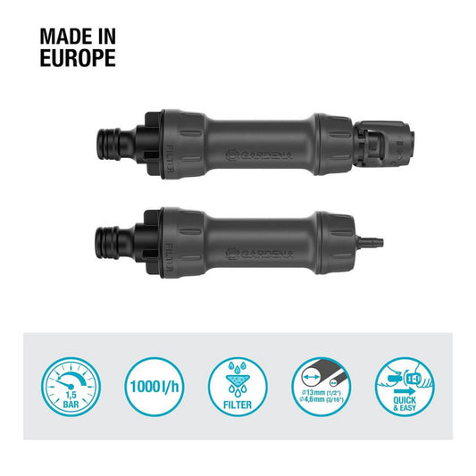 Gardena Micro-Drip-System 1000: Basisgerät, automatisches Bewässerungssystem, Druckreduktion, Wasserfilterung, einfache Verbindungstechnik.