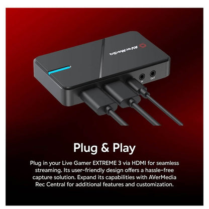 AVerMedia GC551G2 Capture Card, Gaming, 4K, HDR, VRR, ideal for PS5, Xbox, Switch, Windows, Mac, Streaming.