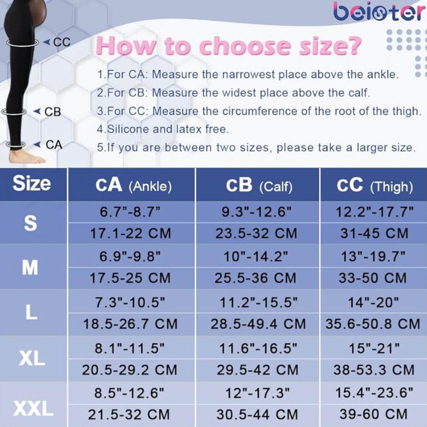 Beister Schwangere, M, Kompressionsstrumpfhose, 20-30 mmHg, ohne Fuß, elastisches Knopfband, Bauchschutz, Klasse 2
