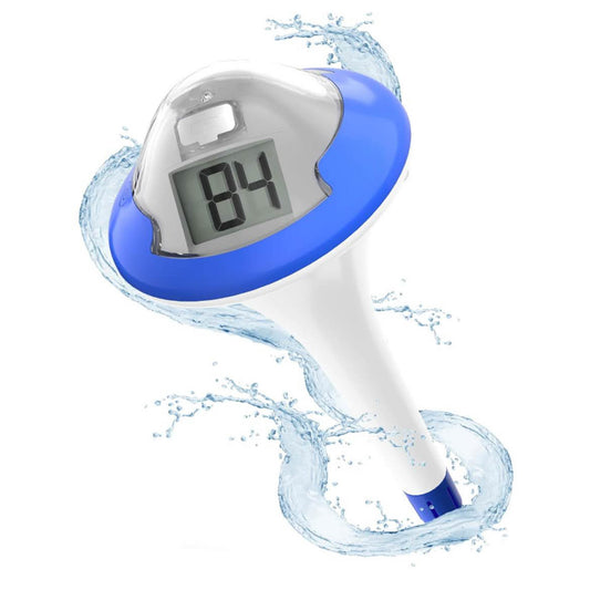 BALDR Pool Thermometer, wiederaufladbar, IPX7 wasserdicht, 180 Tage Laufzeit, 2 große Digitalanzeigen, für Schwimmbäder und Eisbad.