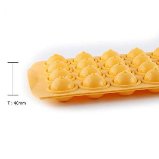 Liflicon Silikonform, 24 Kuchen-Pops, hitzebeständig bis 250 °C, gelb, DIY Lutscher, inkl. 50 Stöcke