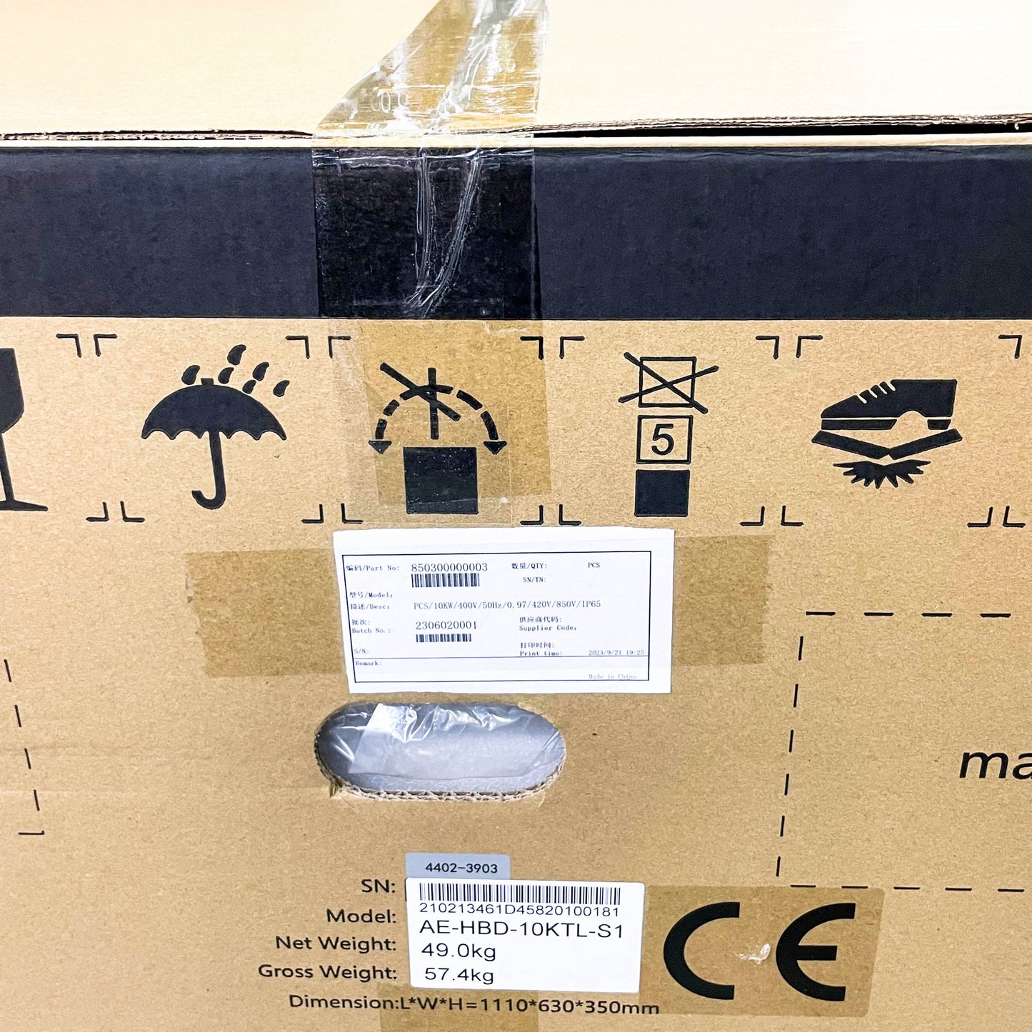 Aiko AE-HBD-10KTL-S1, Hybrid-Wechselrichter, 10 kW, 44–58 VDC, 400 VAC, max. PV-Eingang 20 kW