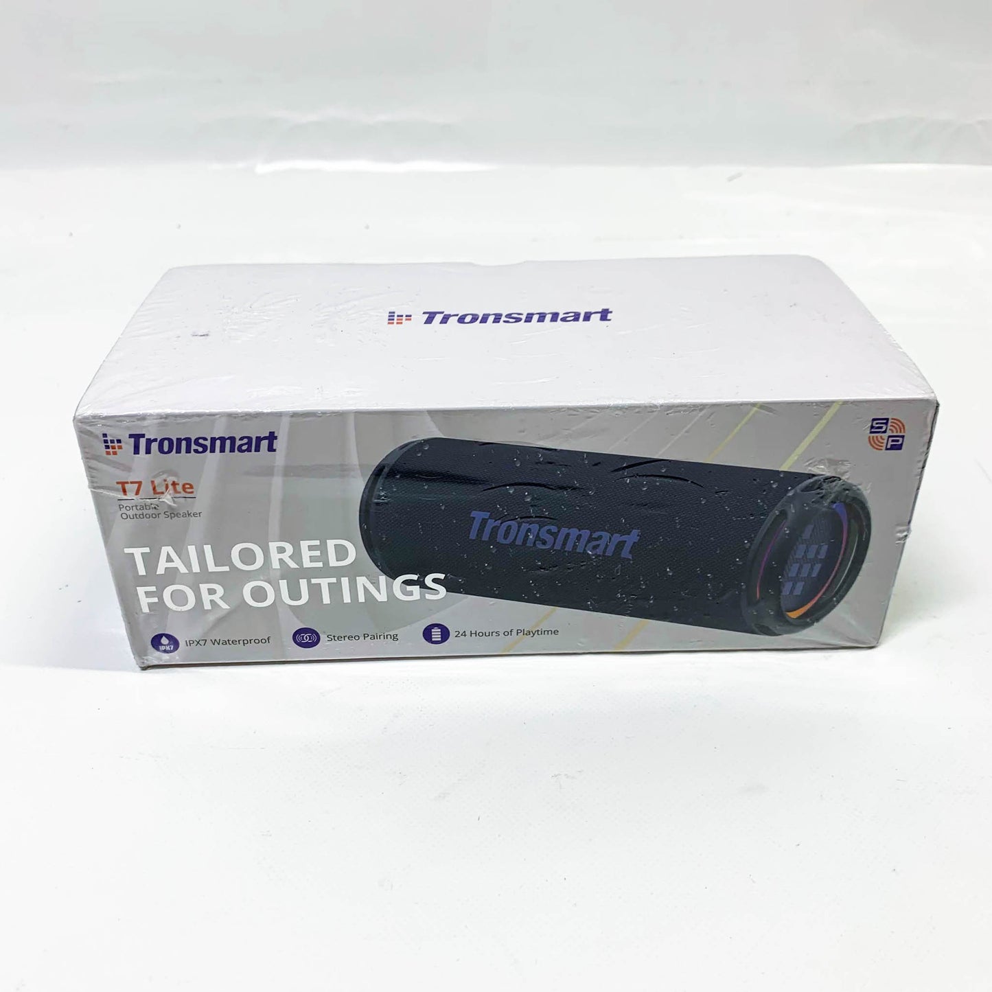 Tronsmart T7 Lite, Bluetooth Lautsprecher, 24W, Dual Treiber, IPX7 wasserdicht, 24h Spielzeit, LED-Licht, ideal für Partys.