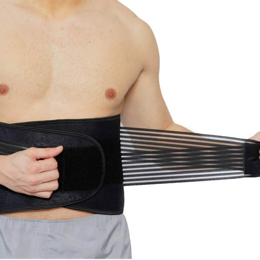 Neotech Care Lumbalgürtel, Neopren, Unterstützung unterer Rücken, doppeltes Kompressionsband, Blau/Schwarz, Größe S