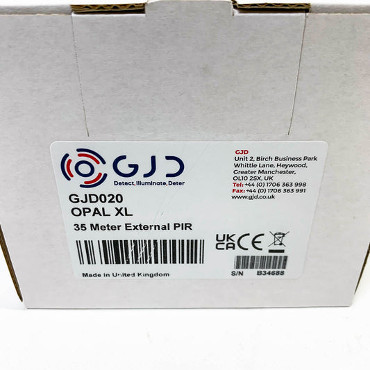 GJD020 XL PIR-Bewegungsmelder, Bewegungsmelder, hochsensibel, wetterfest, ideal für Außenbereiche, Reichweite bis 12m.