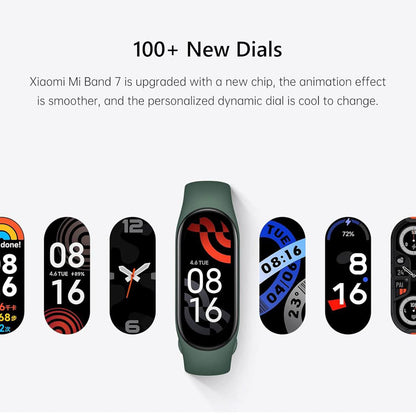 Xiaomi Mi Smart Band 7 Aktivitätstracker 1,62 AMOLED Display 110+ Workout-Modi 5ATM SpO2 Tracking Schlaf Herz Pulsüberwachung bis zu 14 Tage Akkulaufzeit Mi Fit App